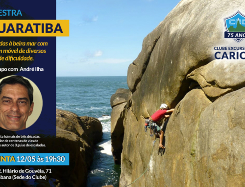 Palestra com  André Ilha – Escaladas à beira mar em Guaratiba – 12/05